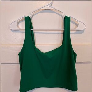 Express Vibrant Green Sleeveless Crop Top